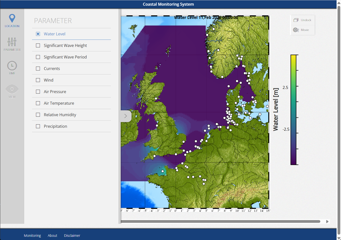 North Sea Operational System interface